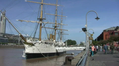 Frigate Sarmiento 1 Stock-Footage 374886