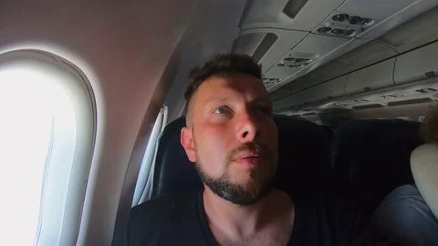 Fright in flight Video stock 128888719