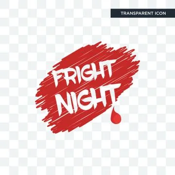 Fright night vector icon isolated on transparent background, fright night log Stock Illustration