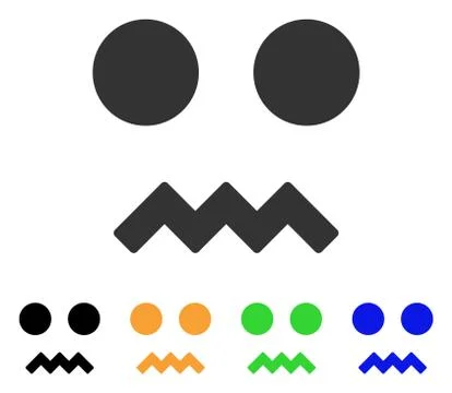 Fright Smile Vector Icon Stock Illustration