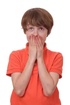 Frightened boy Stock Photos