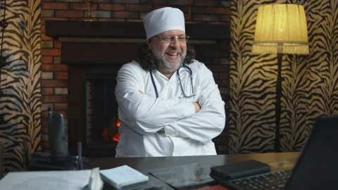 The frightened Doctor Stock Footage 168971365