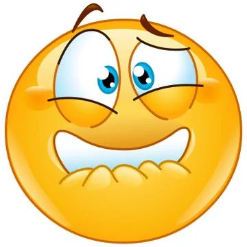 Frightened emoticon Stock Illustration