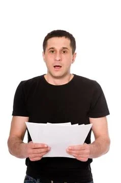 Frightened man Stock Photos