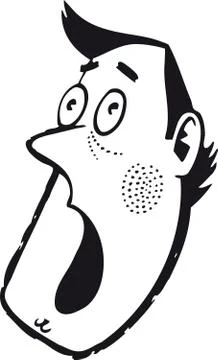 Frightened man, Retro Vector Illustration Illustrazione stock