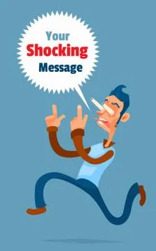 Frightening man Stock Illustration