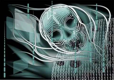 Frightening technology 스톡 일러스트