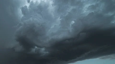 The frightful stormy clouds streaming in the sky. time lapse Stock Footage 133179704