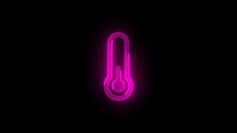 Frigid stroke icon glowing neon pink color animation Stock Footage 289433401