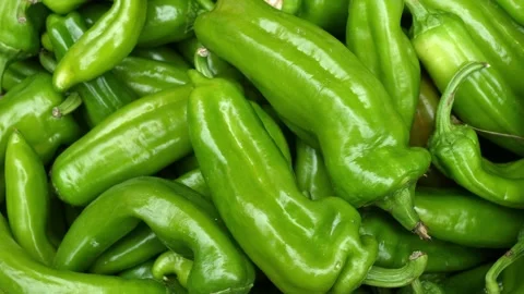 Frigitelli, sweet Italian peppers perfect for Mediterranean dishes Stock Footage 305268053