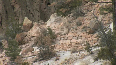 Frijoles Canyon Adobe Wall-xws-zoom Stock Footage
