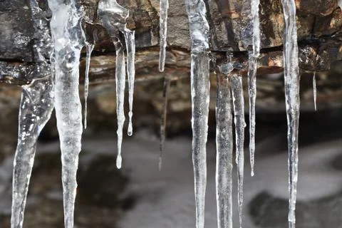 Fringe of ice Stock Photos