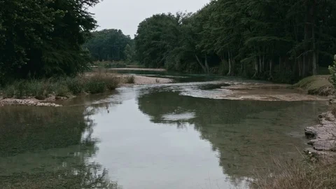 Frio River flowing through open area Video stock 77421775