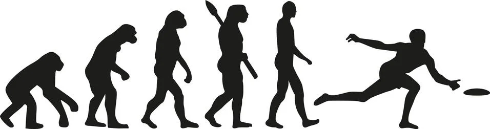 Frisbee evolution 스톡 일러스트