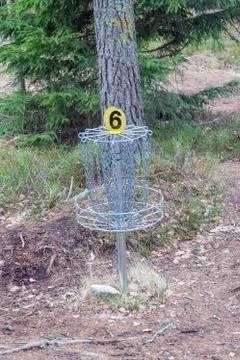Frisbee golf target Foto stock