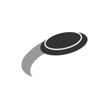 Frisbee icon logo design template isolated illustration Stock Illustration