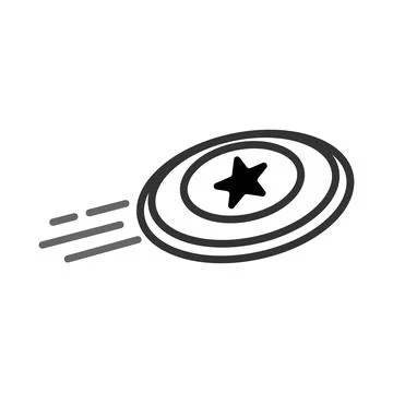 Frisbee icon logo design template isolated illustration Stock Illustration