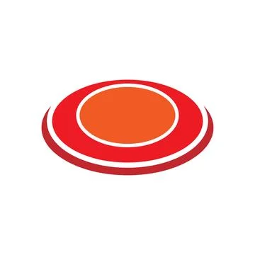 Frisbee icon logo design template isolated illustration Stock Illustration