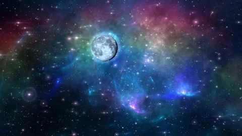 Frisbee Moon Galaxy's  Animations  Backgrounds 스톡 동영상 264859924