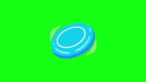 Frisbee Throw Animation Green Screen Stock Footage 337924001