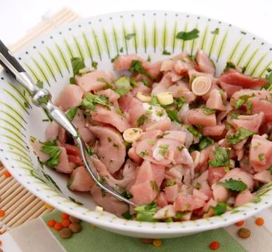 Frisches fleisch Foto stock