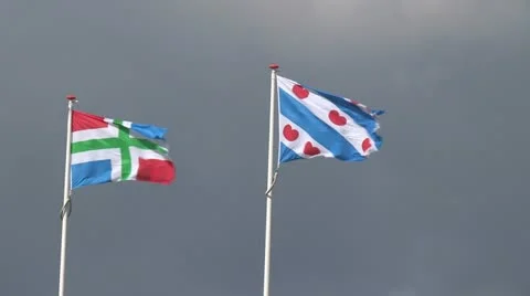 Frisian and Groningen flag Stockbeeldmateriaal 10909644