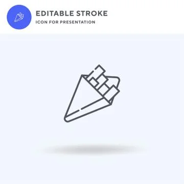 Frites icon vector, filled flat sign, solid pictogram isolated on white, logo Stock Illustration