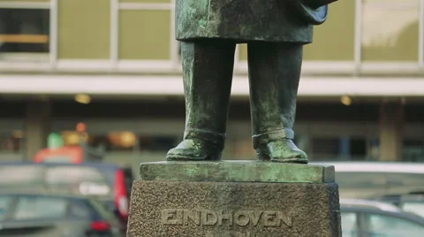 Frits Philips monument in Eindhoven. Netherlands Video stock 62329712