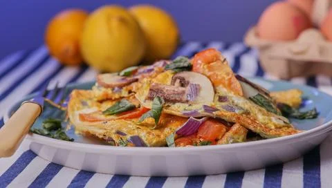 Frittata. Stock Photos