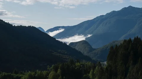 Friuli, time lapse of a valley with clouds Stock Footage 130251985