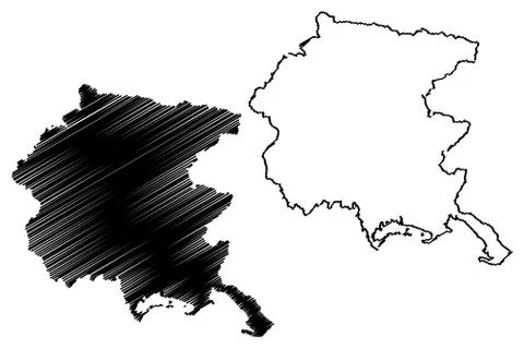 Friuli-Venezia Giulia map vector.. Stock Illustration