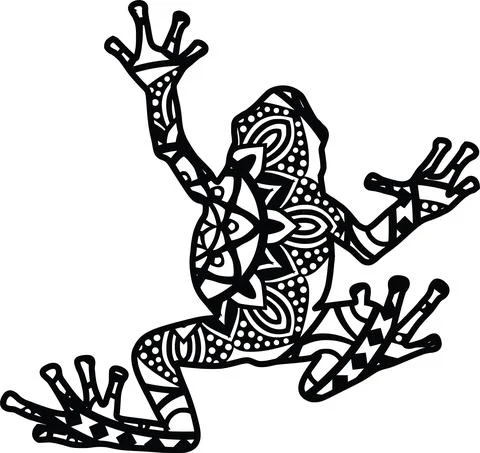 Frog 1 layer Stock Illustration