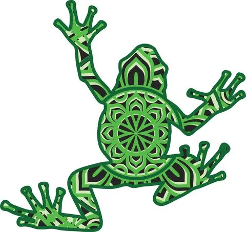 Frog 4 layers Stock Illustration