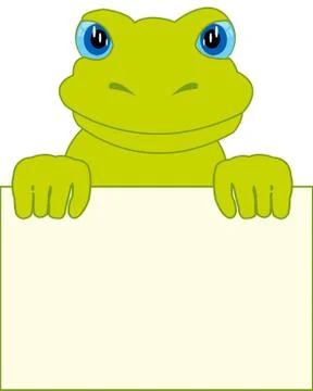 Frog and clean sheet Stock Illustration