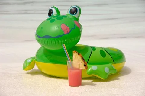 Frog and drink Foto stock