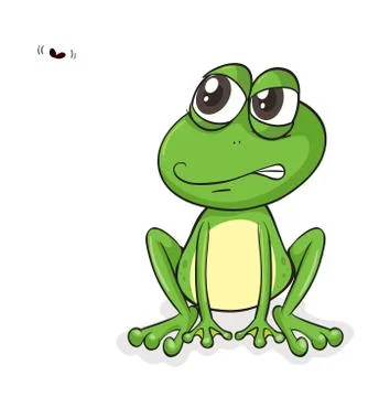 A frog and insect Stock Illustration