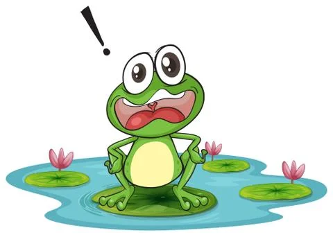 A frog and a water Stock Illustration