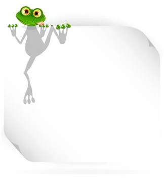 Frog and white background Stock Illustration