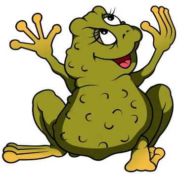 Frog Back View Illustrazione stock