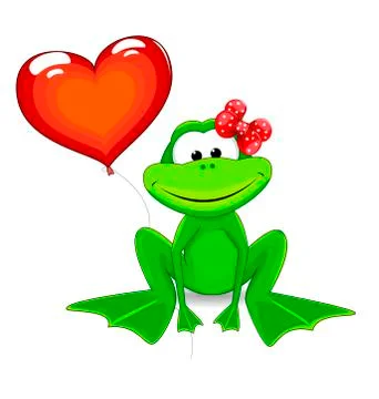 A frog with a balloon Stock-Illustration