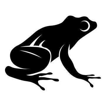 Frog black vector icon on white background Stock-Illustration