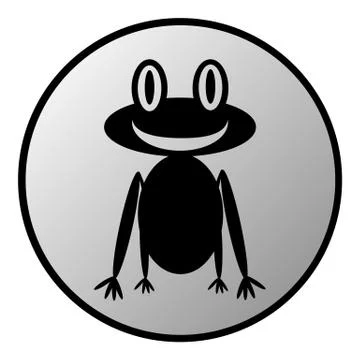 Frog button 스톡 일러스트