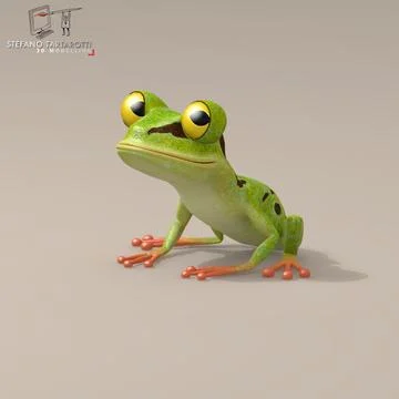 3D Model: Frog cartoon character ~ Buy Now #96471269 | Pond5