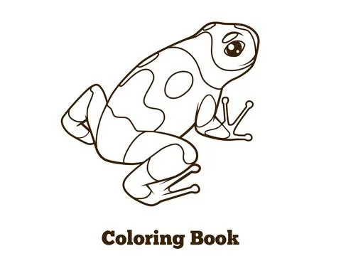 Frog cartoon coloring book vector Stock Illustration