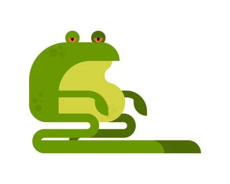 Frog cartoon isolated. Green toad vector illustration Illustrazione stock