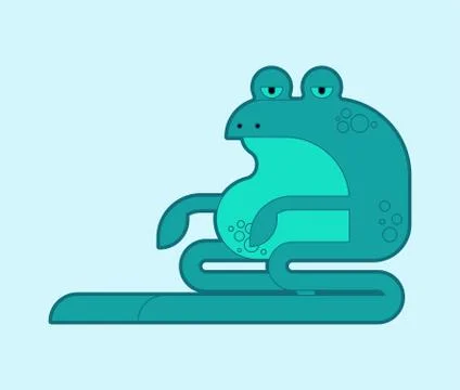 Frog cartoon isolated. Green toad vector illustration Illustrazione stock