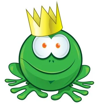 Frog cartoon on white background Stock Illustration