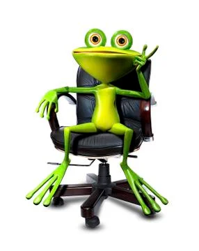 Frog in a chair Stock Illustration