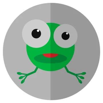 Frog circle icon Stock Illustration