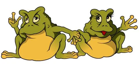 Frog Couple Stock Illustration